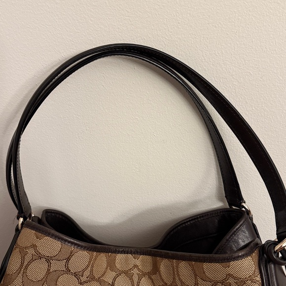 COACH Edie Brown Jacquard Bag.  EUC! - Picture 5 of 13